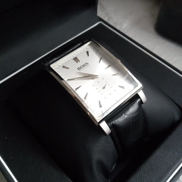 Hugo Boss Rectangular White Dial Men's Watch - Picture 11 of 13